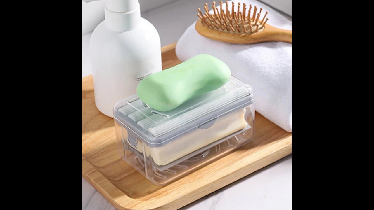 Multifunctional Soap Dish, with Foam-up Roller & Drainage System, for Kitchen & Bathroom