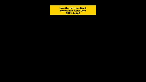 How the rich turn Black Money to literal Gold (100%)