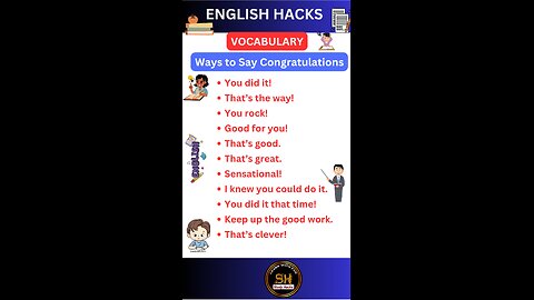 Ways to say CONGRATULATIONS। Daily spoken english #studyhacks123 #spokenenglish #english #shorts