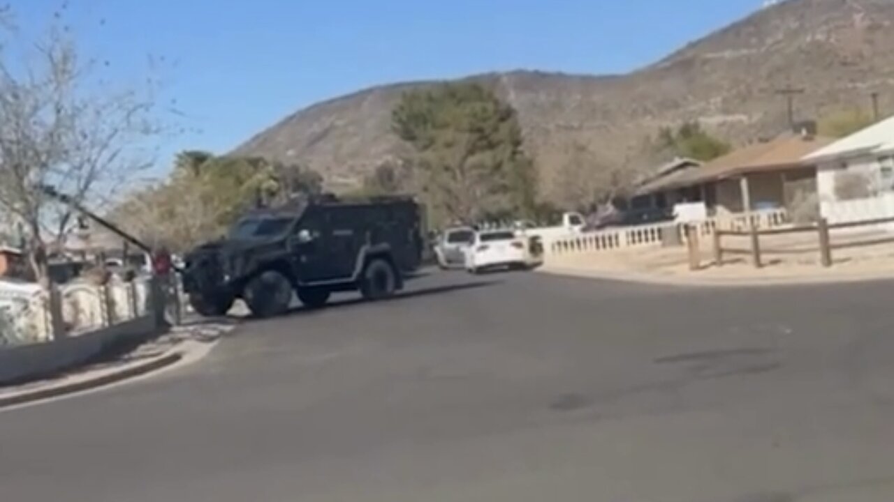 ICE using a tank to kidnap a 60 year old in poor health.