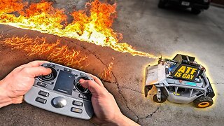 I Built A Remote Controlled Flamethrower Lawnmower