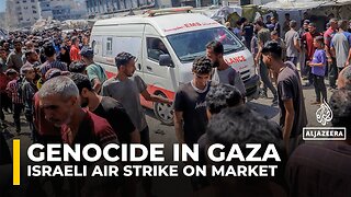 Israeli air strike hits busy market in Gaza City, killing four and injuring dozens