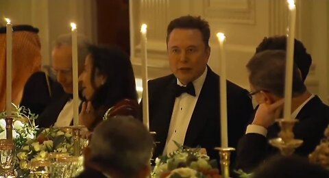 Elon Musk Spotted At The White House Dinner With The Saudi Crown Prince