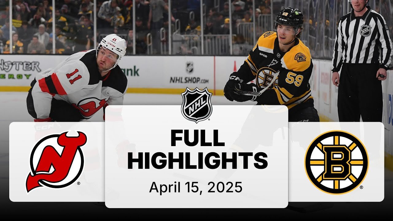 NHL Highlights | Devils vs. Bruins - April 15, 2025