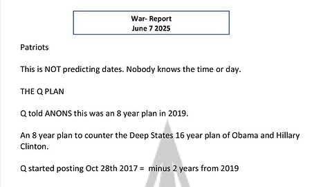 WAR REPORT - JUNE 07 2025 - THE LAST FEW MONTHS WILL BE SHOCKING