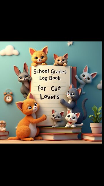 School Grades Log Books For Cats Lovers & Pretty Eyes Lovers