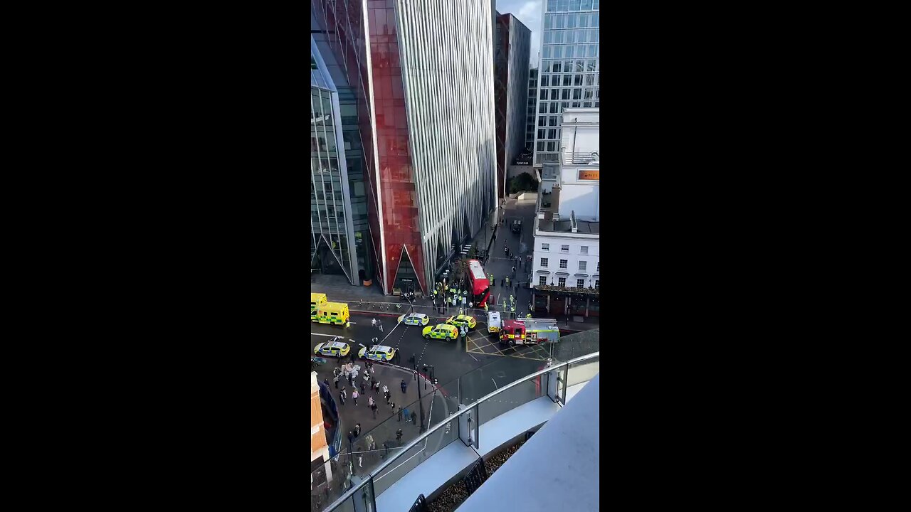 A bus has crashed at Victoria station in London