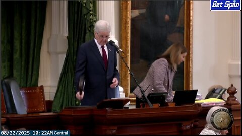LIVE: Texas Senate ~ Part 2 ~ HB 4 Redistricting Debate and Vote ~ 89th Legislature, Second Called Session ~ Aug. 22 2025