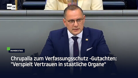 Chrupalla zum Verfassungsschutz-Gutachten: "Verspielt Vertrauen in staatliche Organe"
