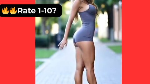 🔥 Rate Her Body in These Sexy Grey Shorts & Heels 1-10? 😍 Supermodel 4K