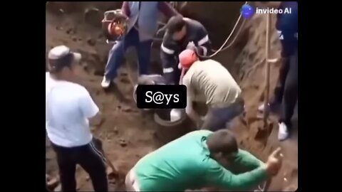 Amazing - Toddler saved from pipe by another boy being lowered