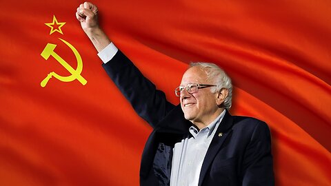 Bernie giving a speach to the American Communist Party