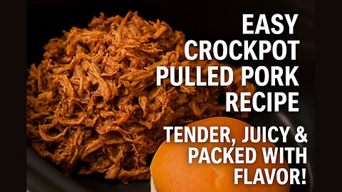 Easy Crockpot Pulled Pork Recipe | Tender, Juicy & Packed with Flavor! 🍽️