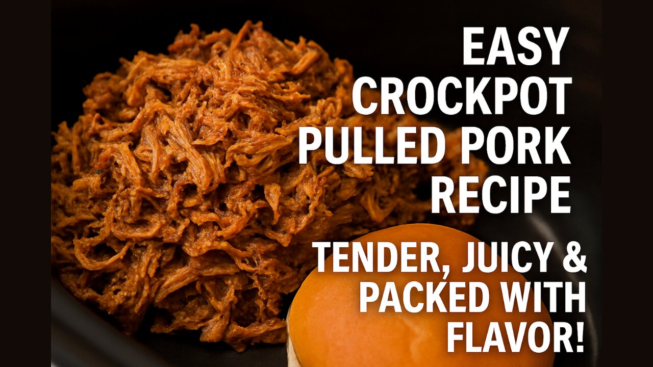 Easy Crockpot Pulled Pork Recipe | Tender, Juicy & Packed with Flavor! 🍽️
