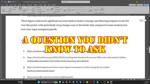 THE ANSWER TO A QUESTION YOU DIDN'T KNOW TO ASK