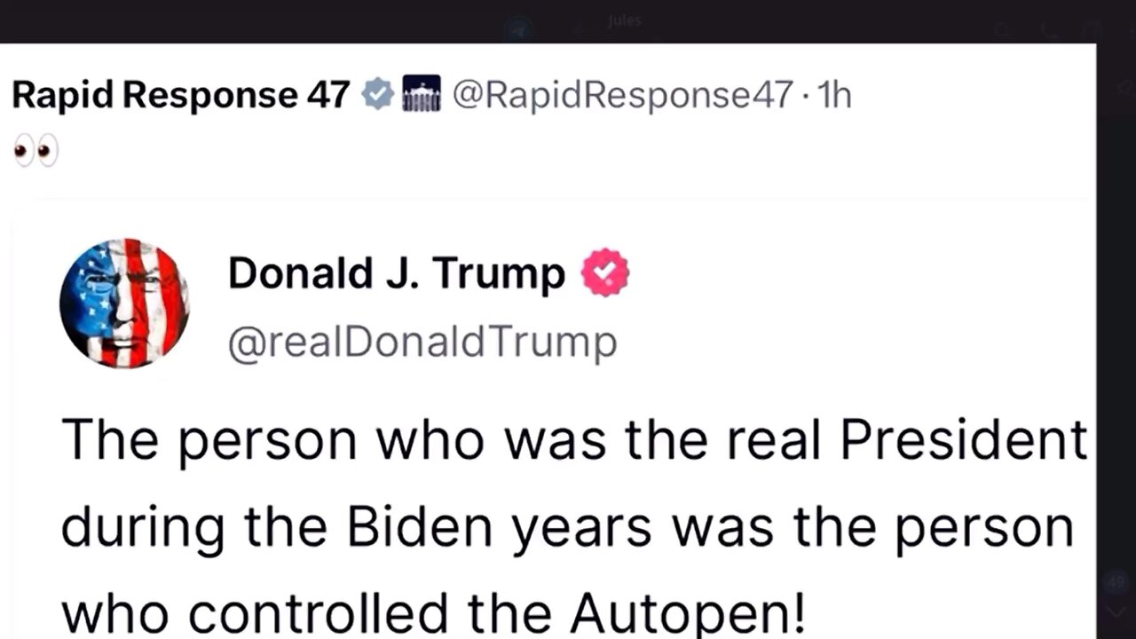 Donald Trump on Joe Biden, “It’s not him.” - Arthur Roberts IMDB prior to removal