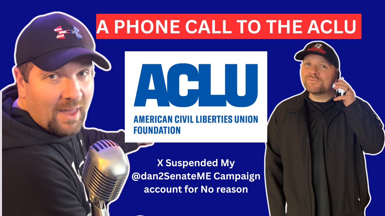 Dan Calls the ACLU-after X suspends Dan's Senate account for No Reason