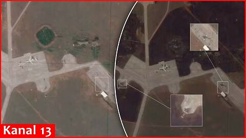 Damage and fire： satellite images of aftermath of attack on Kirovskoye airfield in Crimea appeared