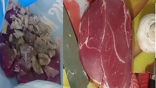 01, #prep , gammon , mushrooms , beans , food for a