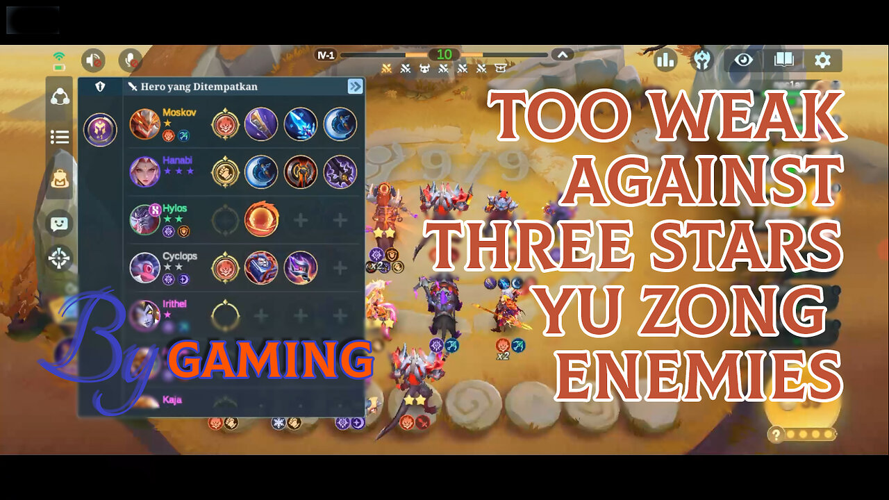 too weak against 3 star Yu Zhong enemies