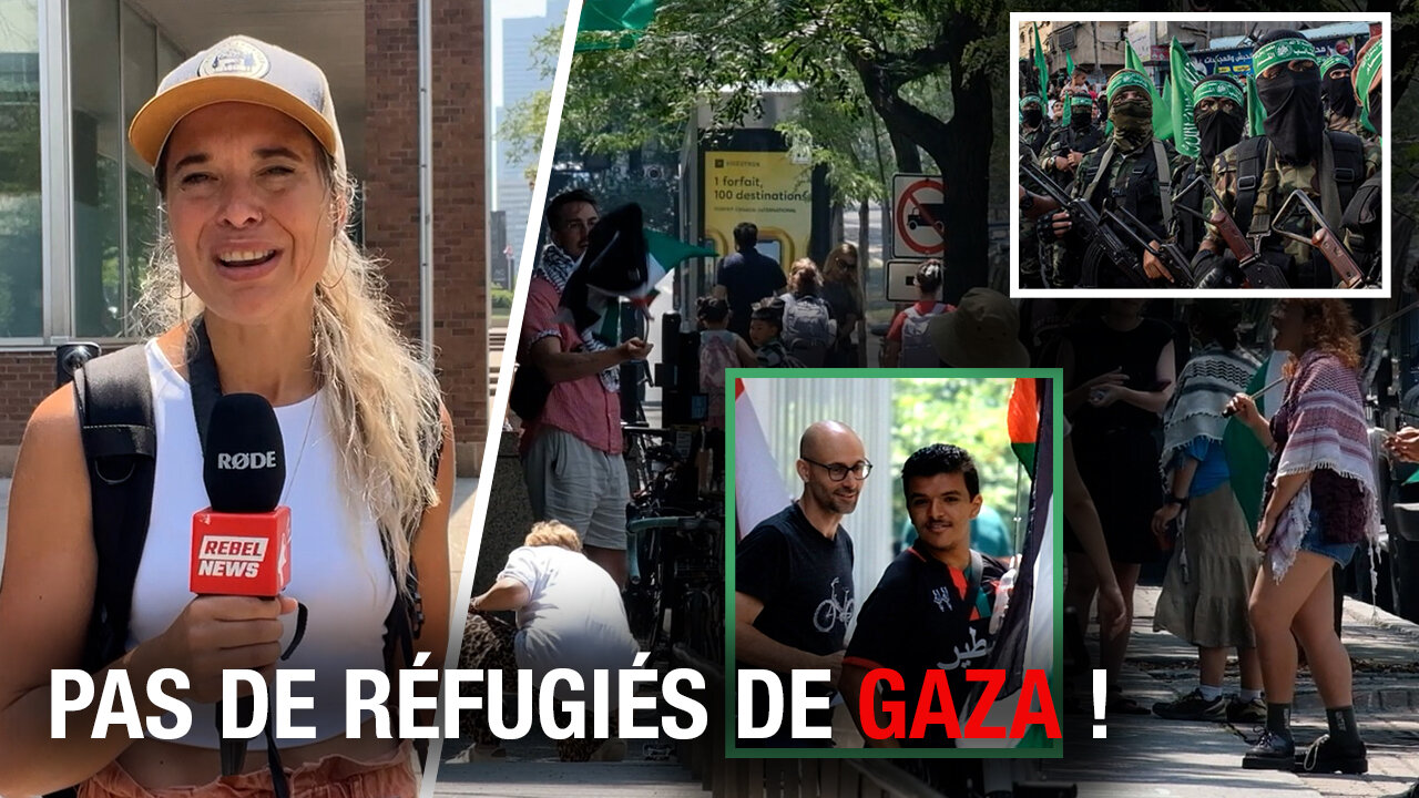 Militants d’extrême gauche manifestent pour réclamer l’accueil de plus de réfugiés de Gaza au Canada