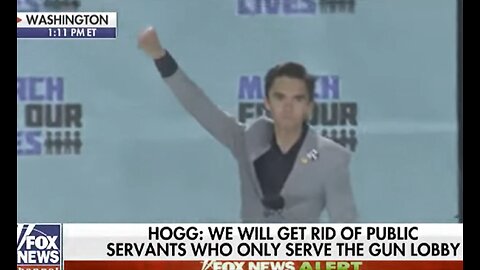 David Hogg march. Get your guns, Seig Heil Hitler Salute