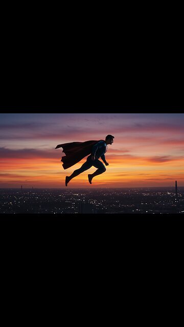 Superman Flies Into Action! Epic Sunset Hero Scene 🌇🦸‍♂️