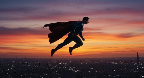 Superman Flies Into Action! Epic Sunset Hero Scene 🌇🦸‍♂️