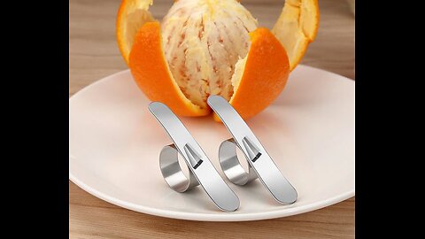 Stainless Steel Orange Peeler With Sharp Blade For Oranges, Lemons, Mango & Grapefruit