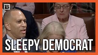 Democrat Snoozes During Hakeem Jeffries' Grandstanding