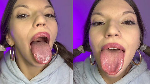 HOT WOMAN WIDE OPEN MOUTH & TONGUE ASMR PART 5