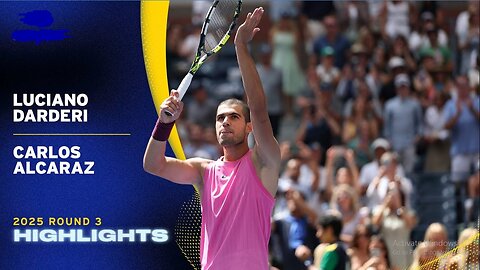 Luciano Darderi vs. Carlos Alcaraz Highlights | 2025 US Open Round 3