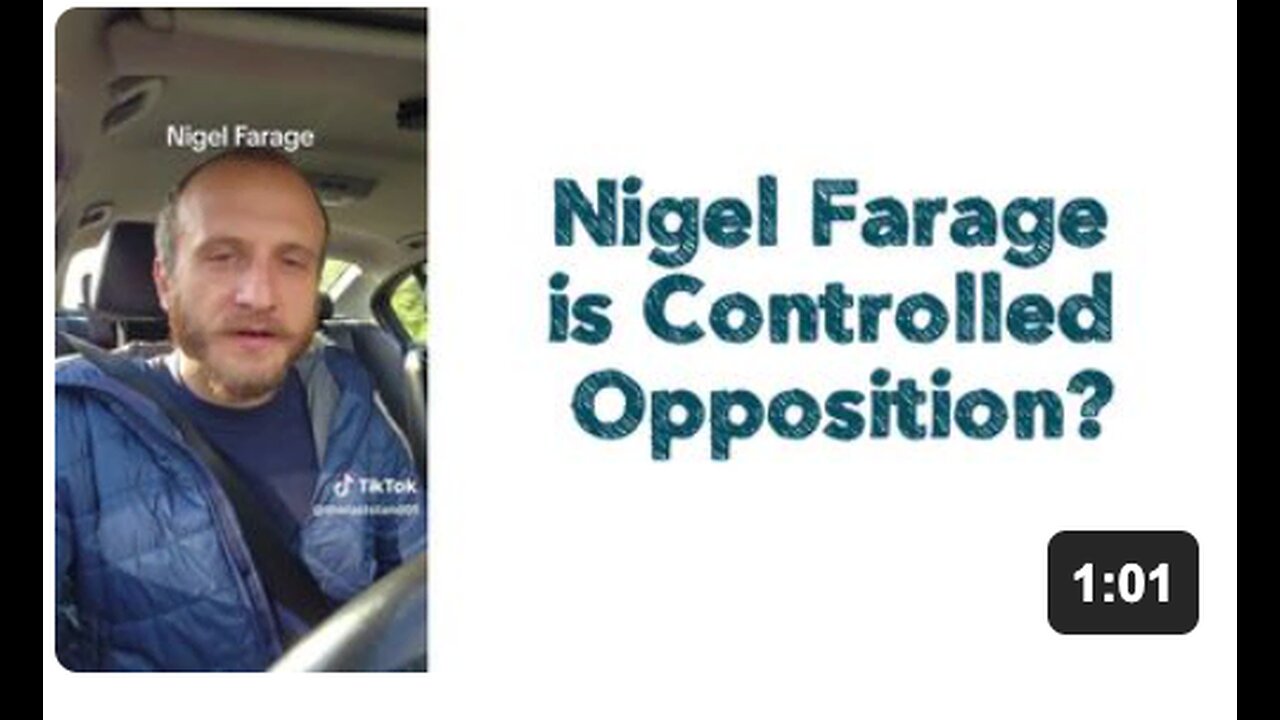 Nigel Farage is Controlled Opposition?