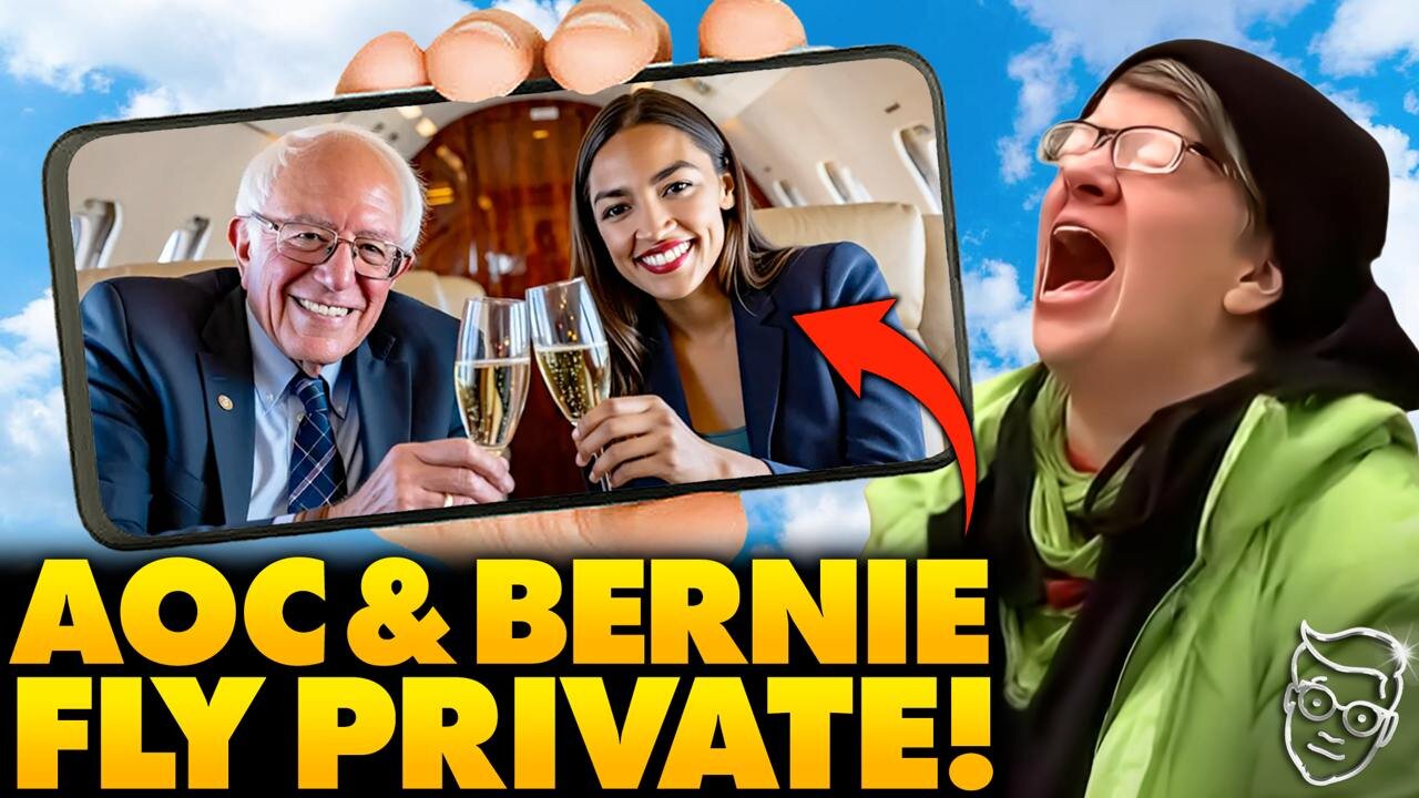 Libs FREAK as Undercover Camera Catches AOC & Bernie in a $32M Private Jet to 'Fight the Rich' Rally