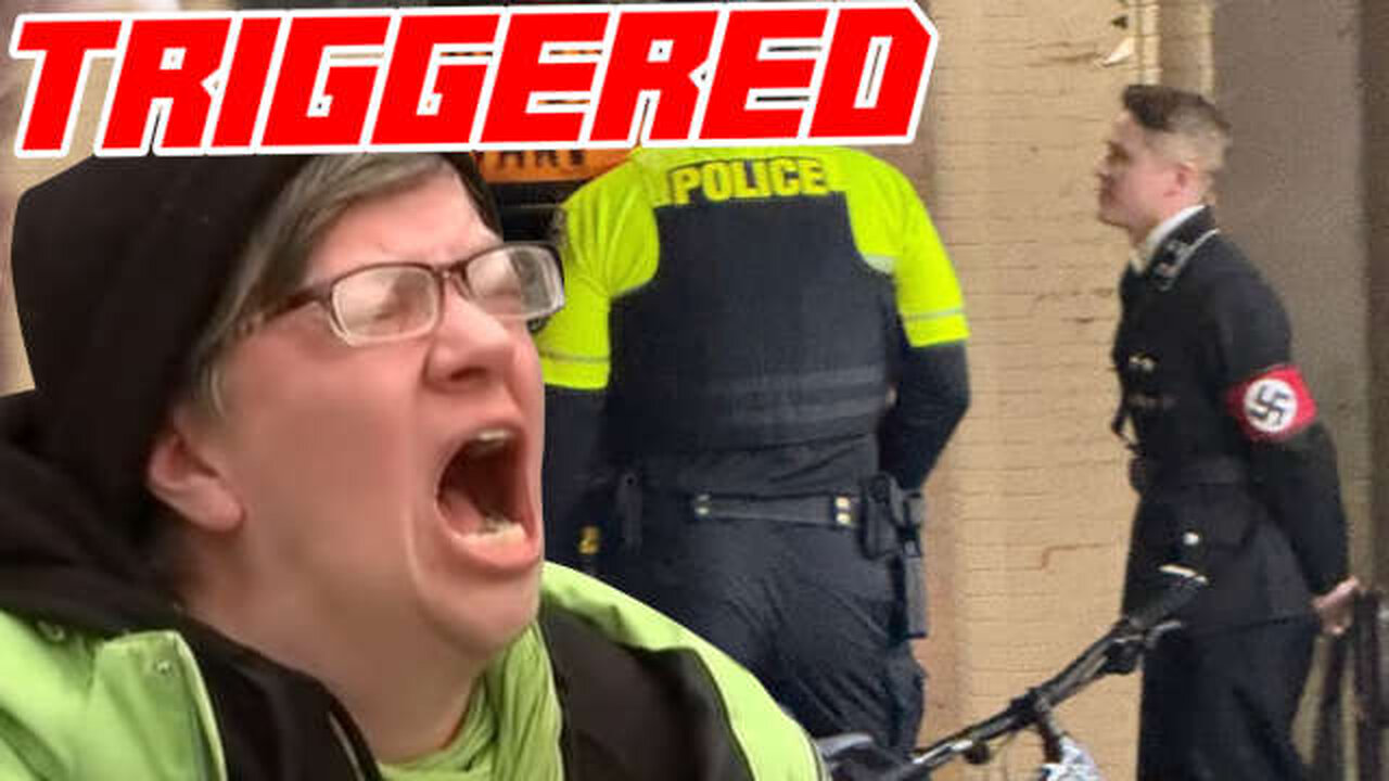 Zoomer Dressed as N@zi for Halloween Beats up Liberal in Self Defense