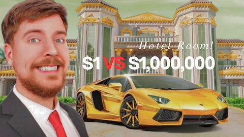 Mr beast $1 vs $1,000,000 Hotel Room! #shorts #trending #viral #funny #game #tutorial