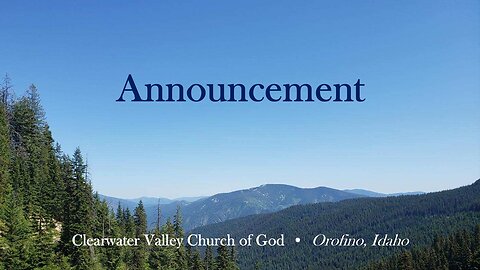 Announcement