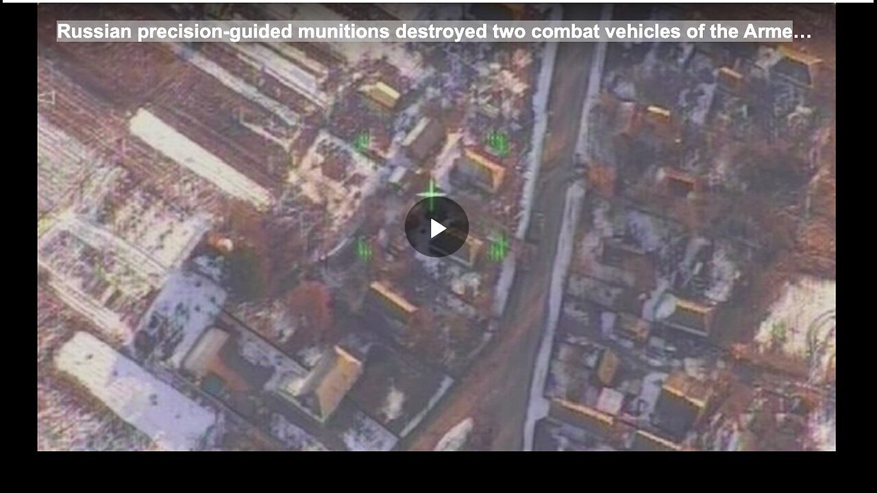 "Russian Precision-Guided Munitions Obliterate Two Armed Forces Combat Vehicles"