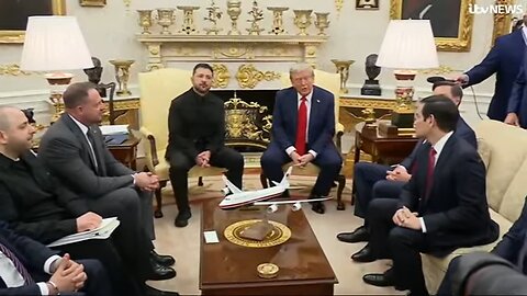 Trump and Zelenskyy hold calmer Oval Office meeting ahead of talks on Ukraine's future
			