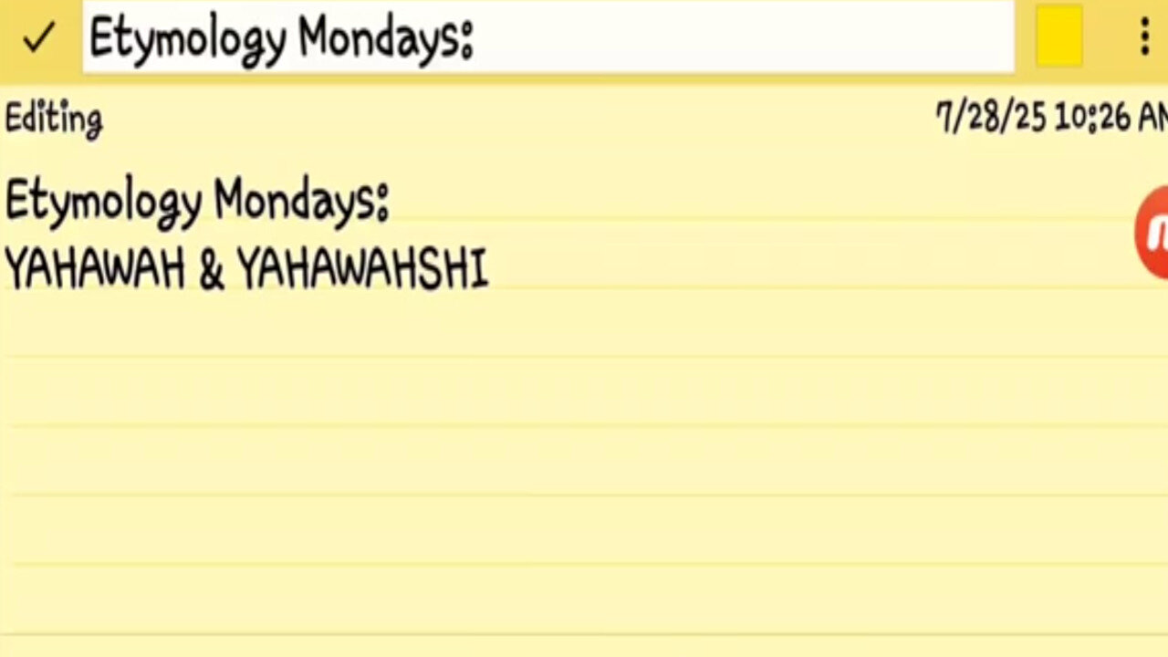 Etymology Mondays: YAHAWAH & YAHAWAHSHI ( Stop calling the Savior " Earth Dirt "