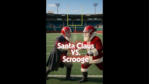 Santa Claus Vs Scrooge - Christmas Holiday Fantasy Football Game Imaginary Football League Podcast
