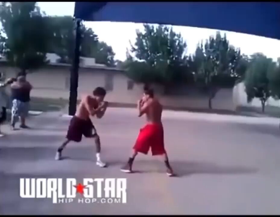 knocked to the ground but still he fight