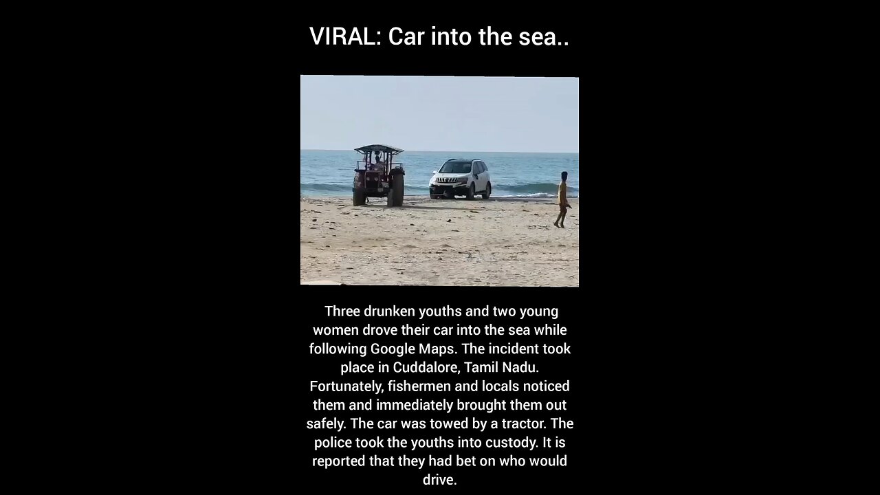 VIRAL: Car into the sea..