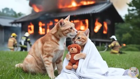 Mama Cat and Her Kitten Create a Cozy Home for Ducklings – A Tender Act of Love 🐾🐱🐤🏡