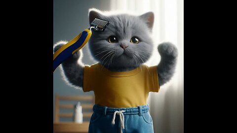 Smart cat's new hair style 😍