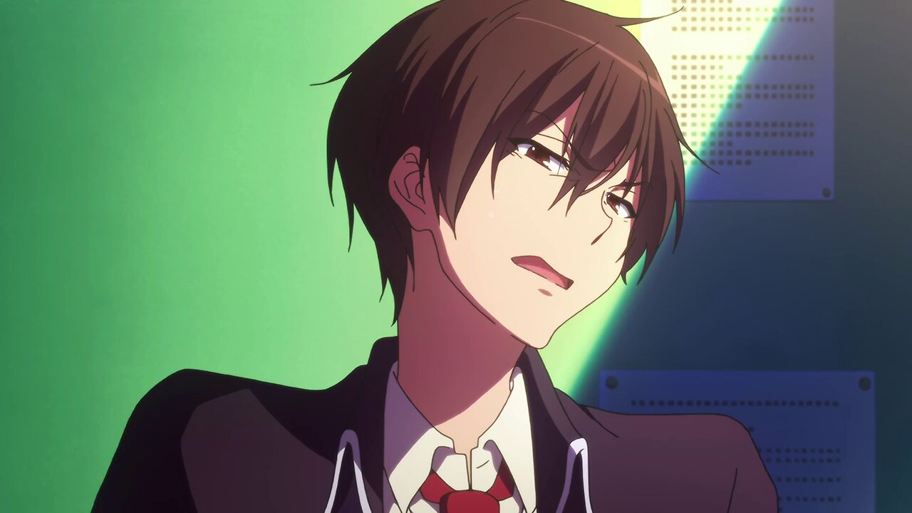 Amagi Brilliant Park - Isuzu points a gun at Seiya