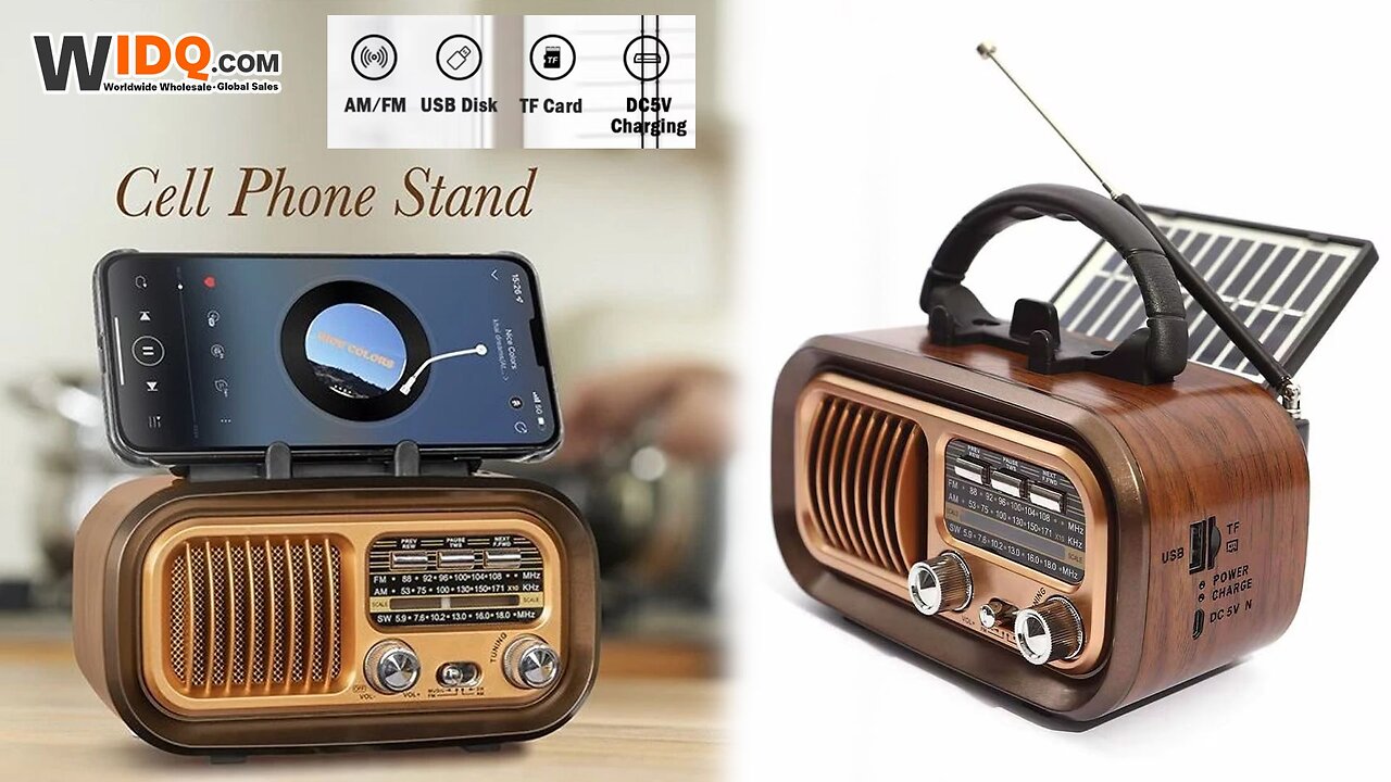 📻 1200mAh Retro Wooden Bluetooth Radio – Style Meets Sound! 🎵