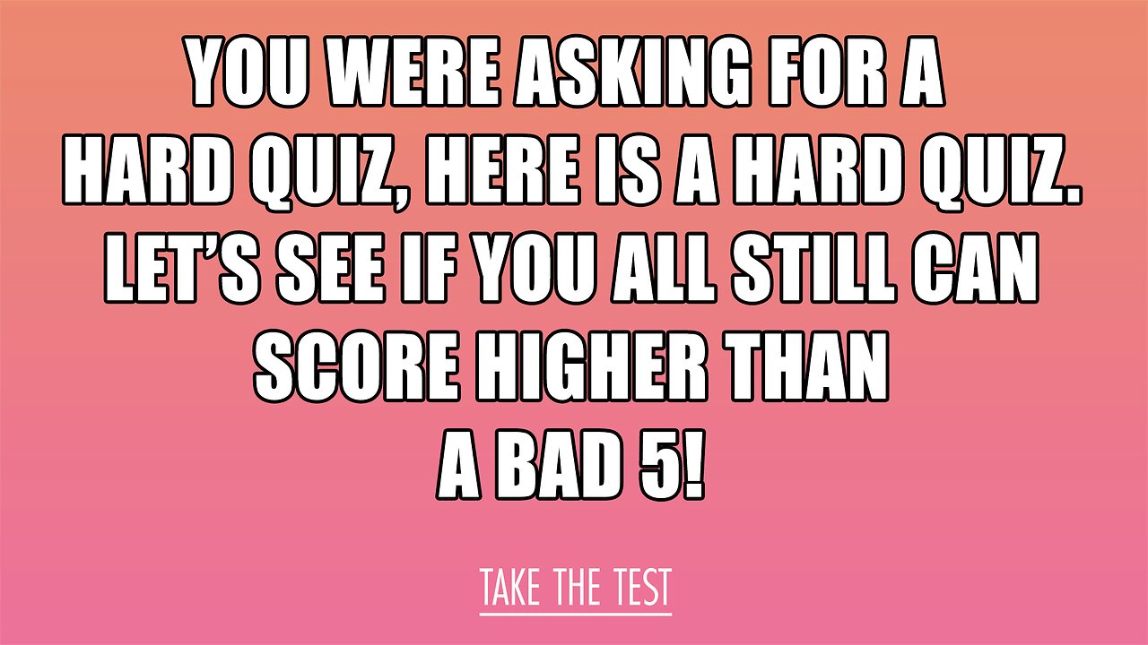 HARD Trivia Quiz