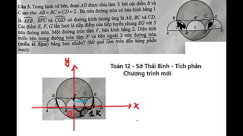 Sở Thái Bình: Trong hình vẽ bên, đoạn AD được chia làm 3 bởi các điểm B và C sao cho AB = BC = CD
