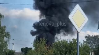 🔥 Novy Oskol, Belgorod region Fire after UAV strike!